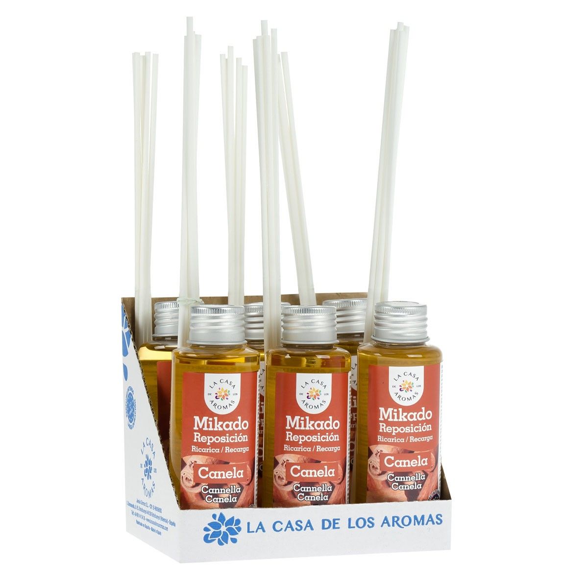 LA CASA DE LOS AROMAS - Pack 6 Ambientador Mikado Canela 100ml