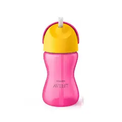 GENERICO - Vasos con bombilla Philips Avent color rosa