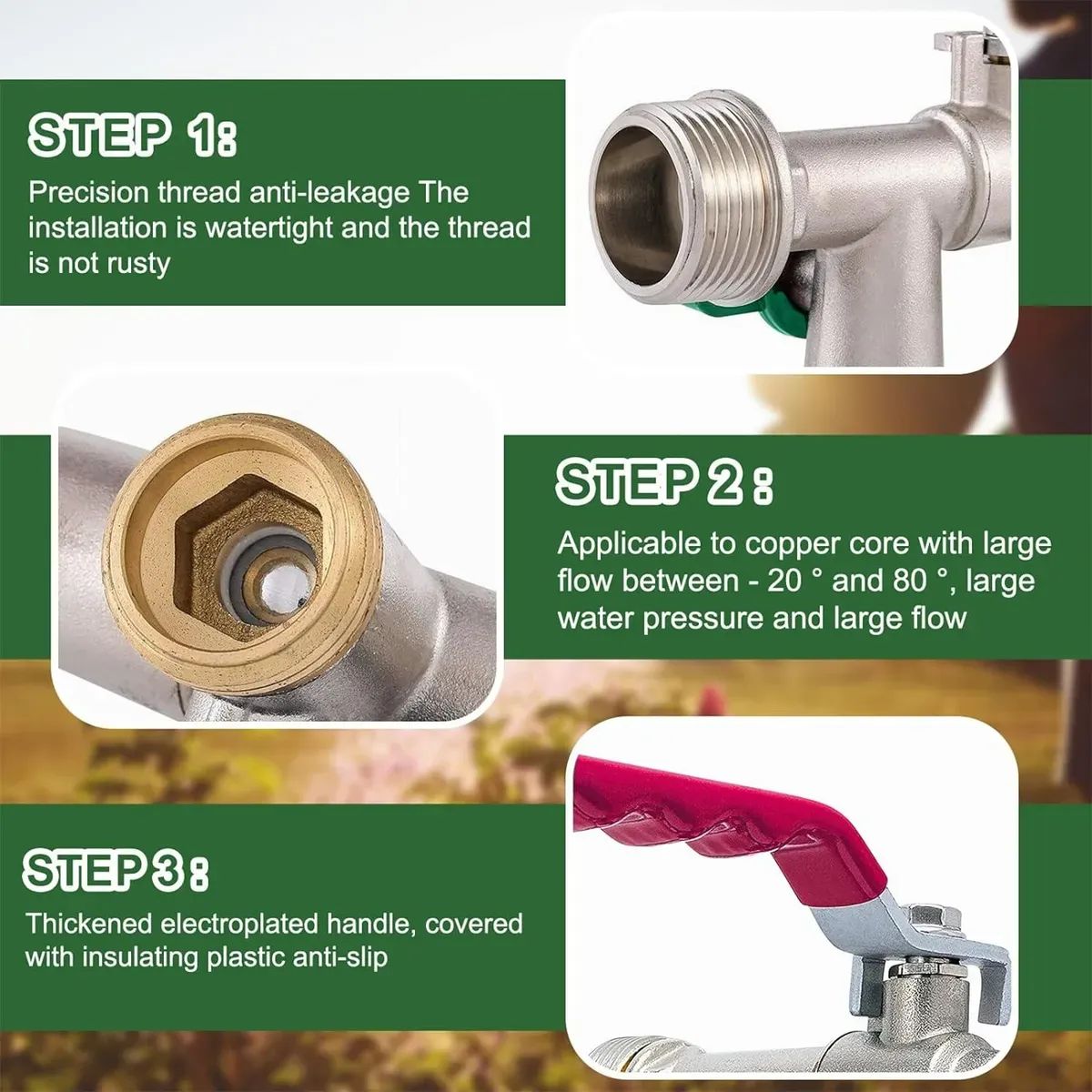 GENERICO - Llave De Jardín Con Doble Salida 12