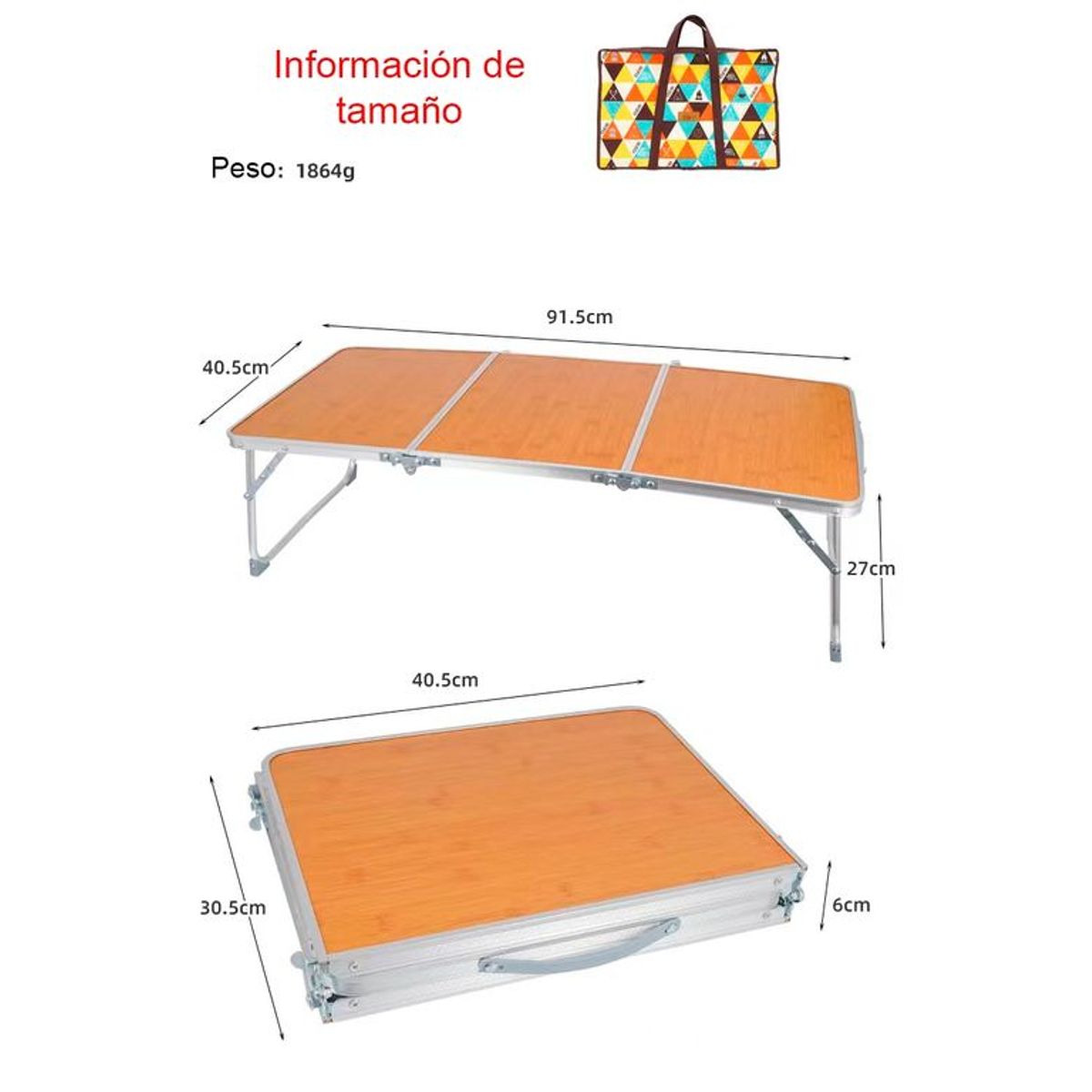 GENERICO - Mesa plegable para camping