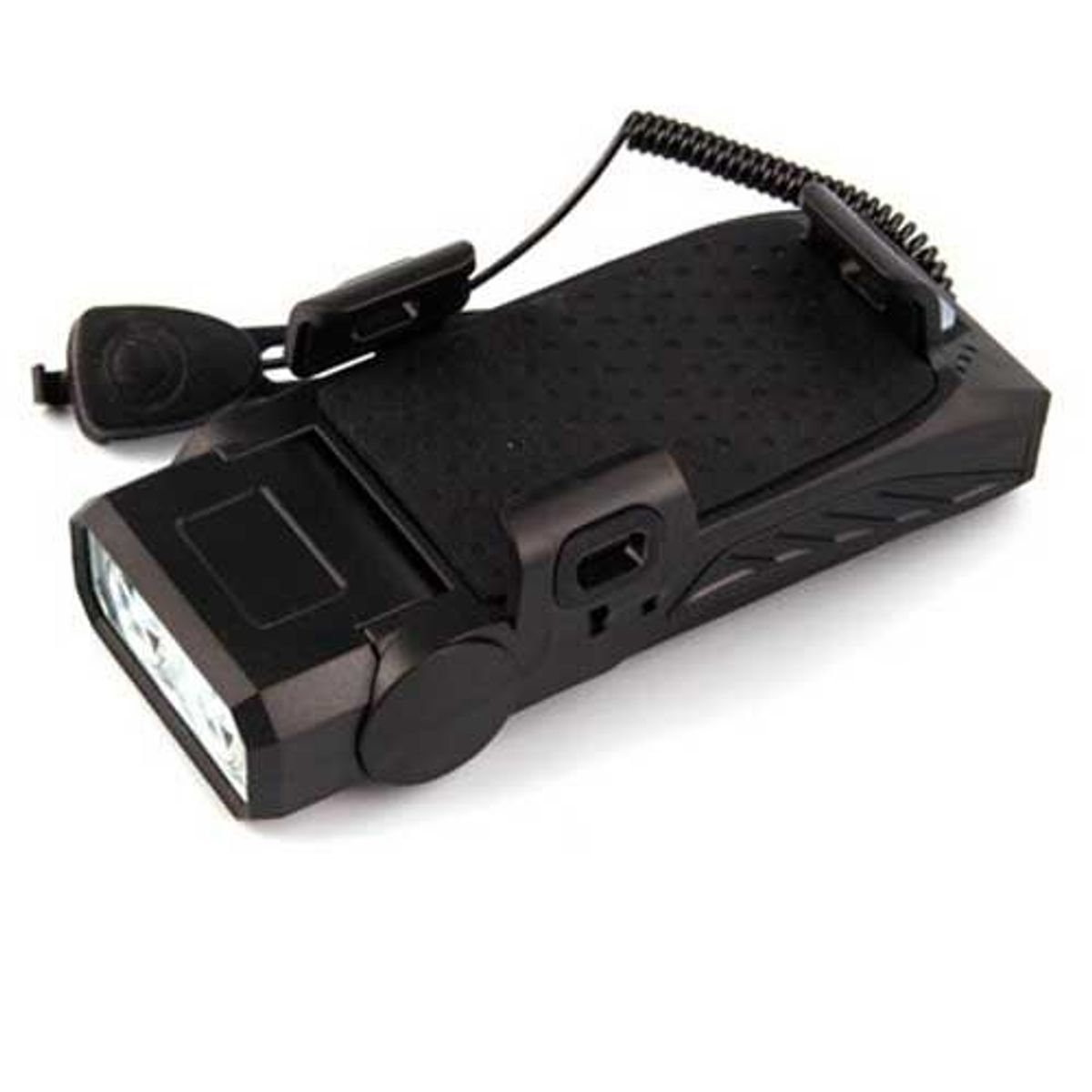 GENERICO - Luz Delantera Con Bocina Cargador Y Porta Celular Negro