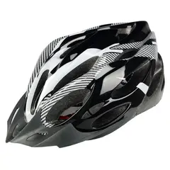 GENERICO - Casco Adulto De Bicicleta Negro Blanco