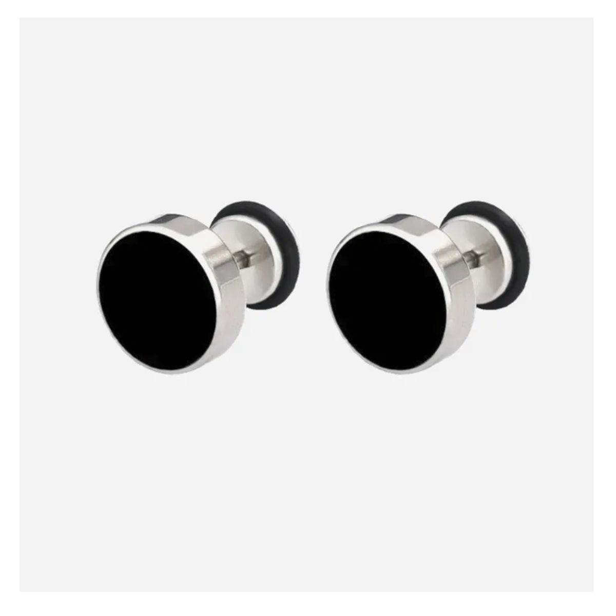 GENERICO - Aros Punk Silver Ring Circular Hombre Mujer Moda Royal Madriz