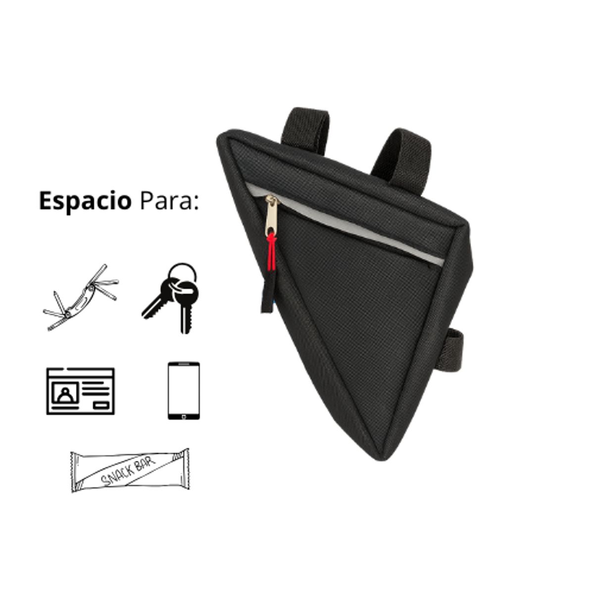 GENERICO - Bolso Bicicleta Triangular Impermeable Para Cuadro Framebag