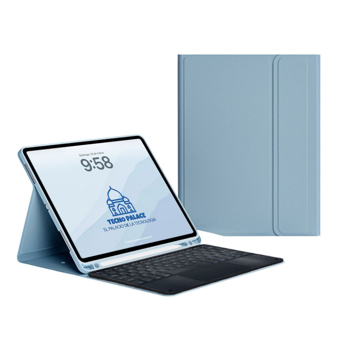 GENERICO - Fundas Con Teclado TouchPad Para iPad Mini 2-3-4-5 letra Ñ