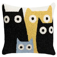 GENERICO - Funda Cojin 45x45 Gatos Larentia Acrilico Cierre Invisible