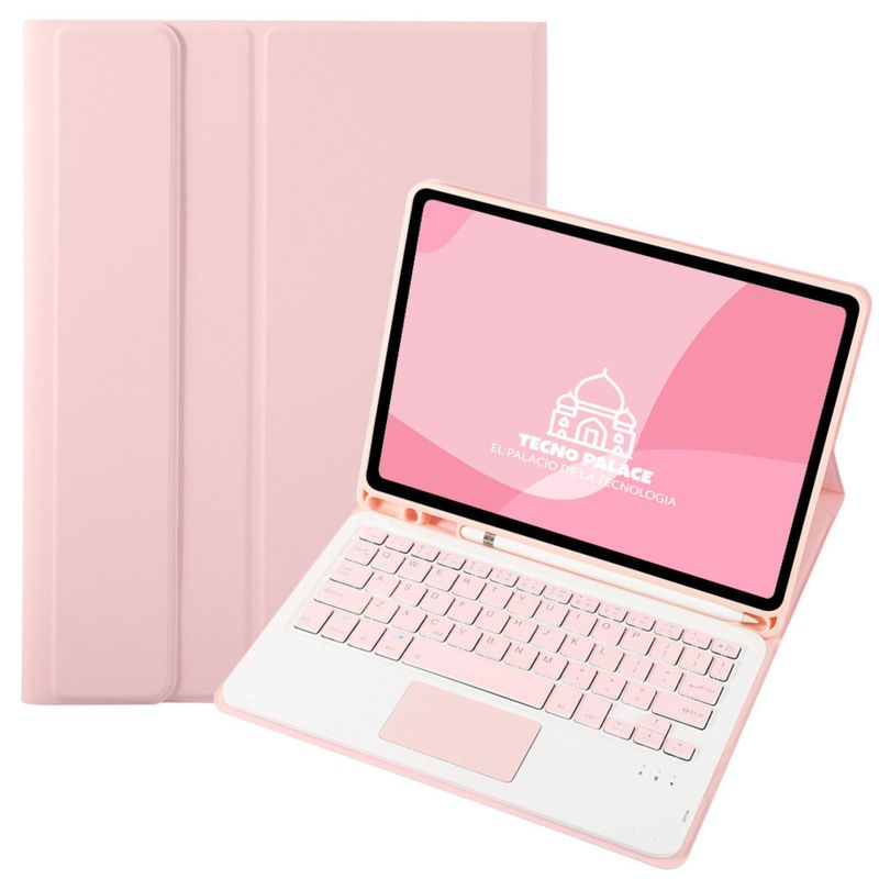 GENERICO - Fundas Con Teclado TouchPad Para Galaxy Tab S6 Lite Incluye letra Ñ