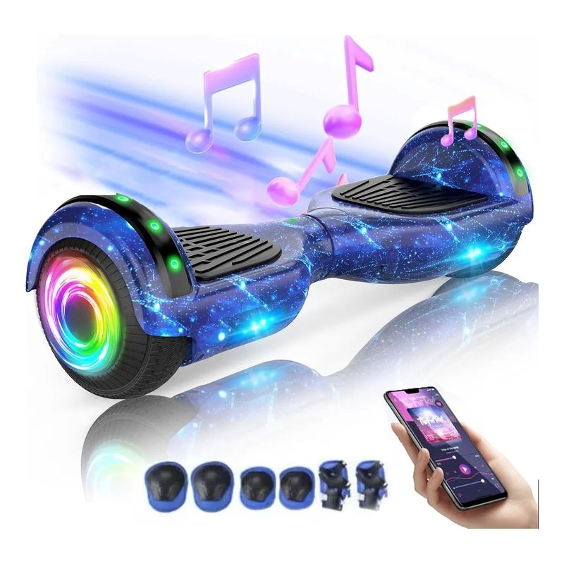 GENERICO - Smart Balance Scooter Hoverboard Infantil Led Bluetooth Azul
