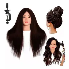 GENERICO - Cabeza De Maniquí De Entrenamien Para Práctica Peluquería