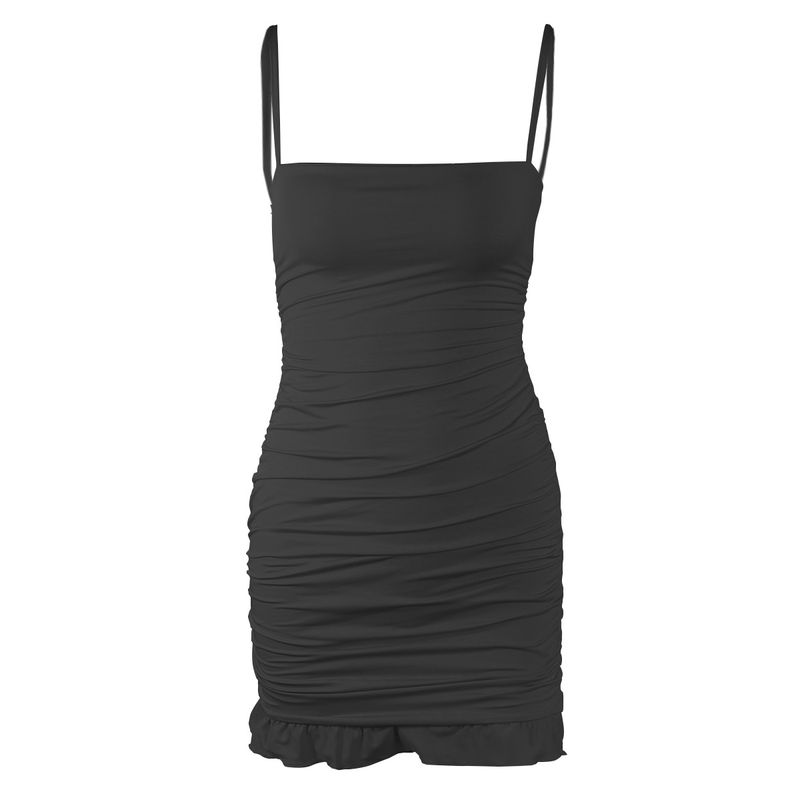 EDWINAYY - Vestido Sexy Ajustado Con Tiras Escotado Pordetrás De Verano