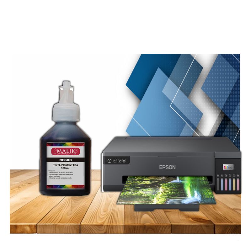 MALIK - Tinta pigmentada Negro T534 compatible para Epson M2140