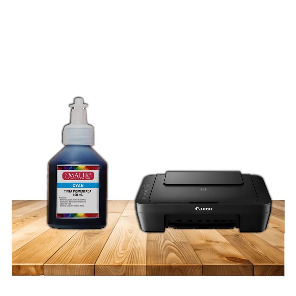 MALIK - Tinta para GI-10 Cyan Pigmentado Megatank Pixma GM2010