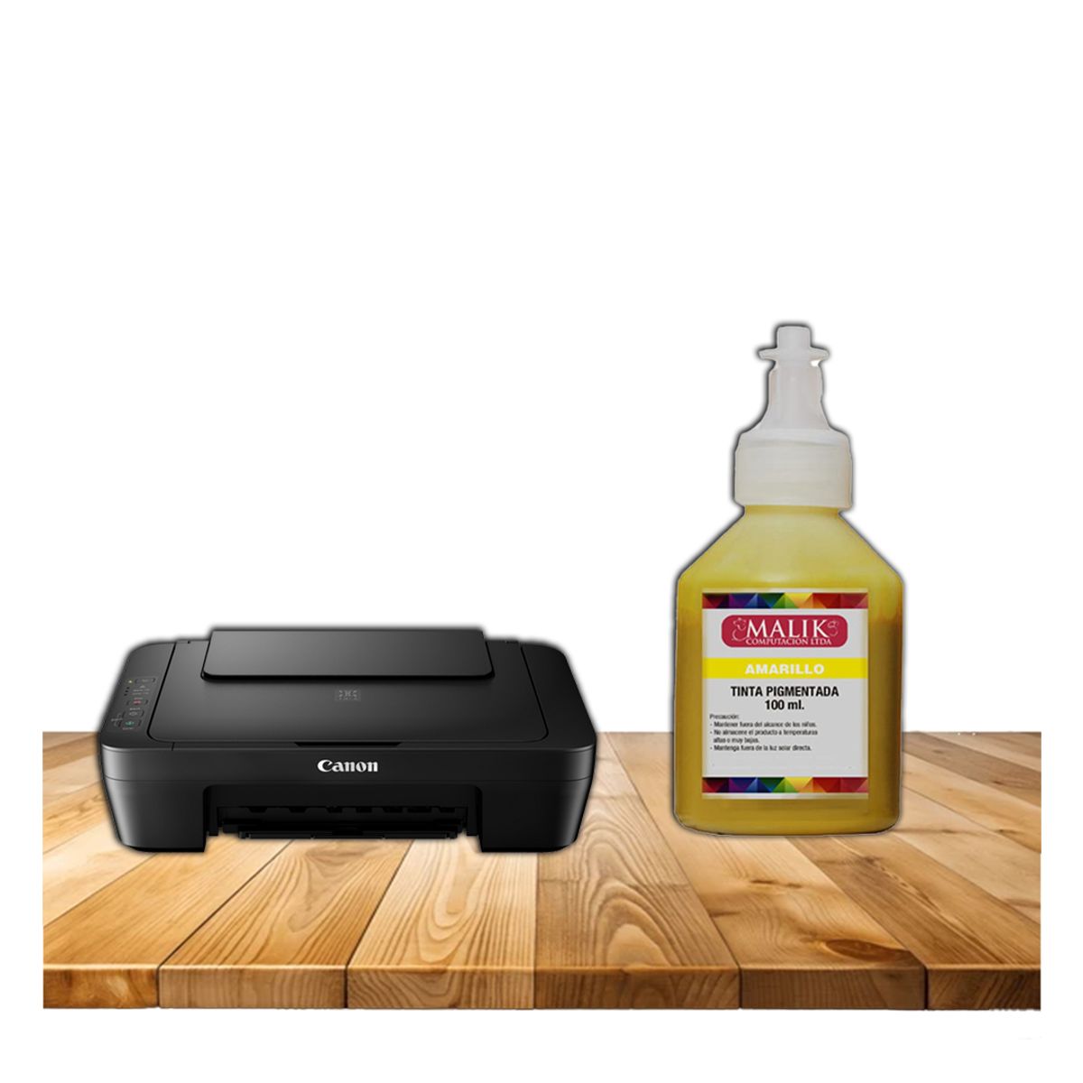 MALIK - Tinta para GI-10 Amarillo Pigmentado Pixma G7010
