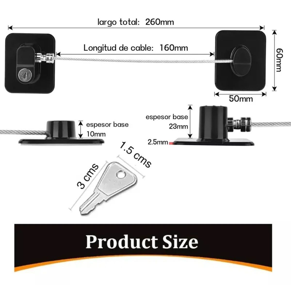 GENERICO - Candado Refrigerador Ventana Electrodomésticos Muebles Llave