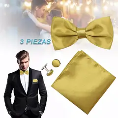 EDWINAYY - Set Corbatapañuelo+corbata+gemeloshombre Caja Regalo