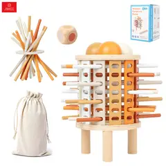ANIKIDS - Juguete Didáctico Montessori Madera Torre Equilibrio Niños
