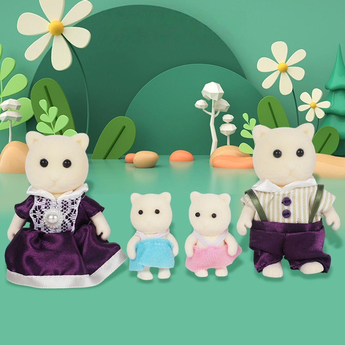 TIOZONEY - 4pcs Familia Ternurines - Distintos Animales Disponibles