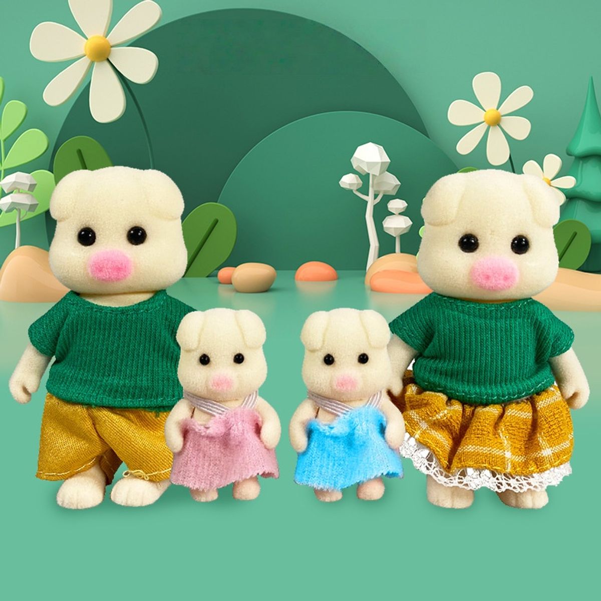 TIOZONEY - 4pcs Familia Ternurines - Distintos Animales Disponibles