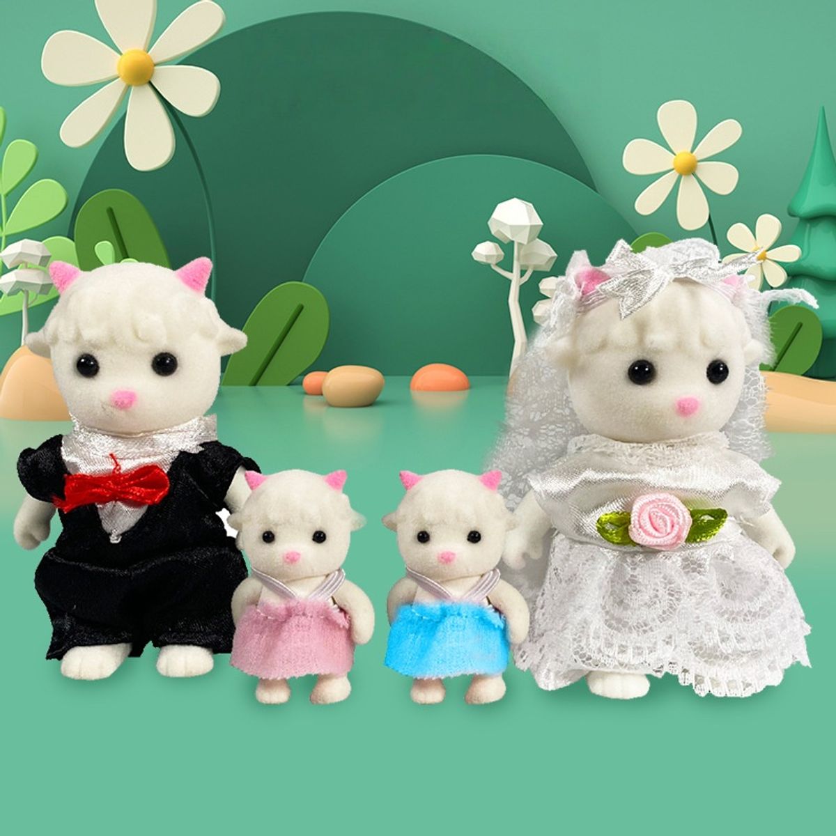 TIOZONEY - 4pcs Familia Ternurines - Distintos Animales Disponibles