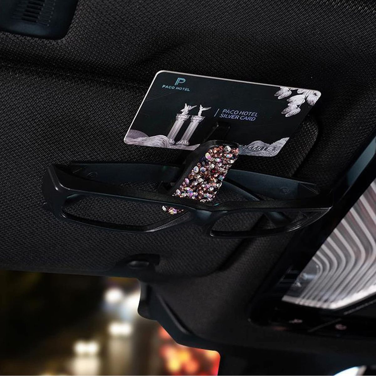 WELDMON - 2 Piezas Clip para Lentes para Automóvil-Púrpura