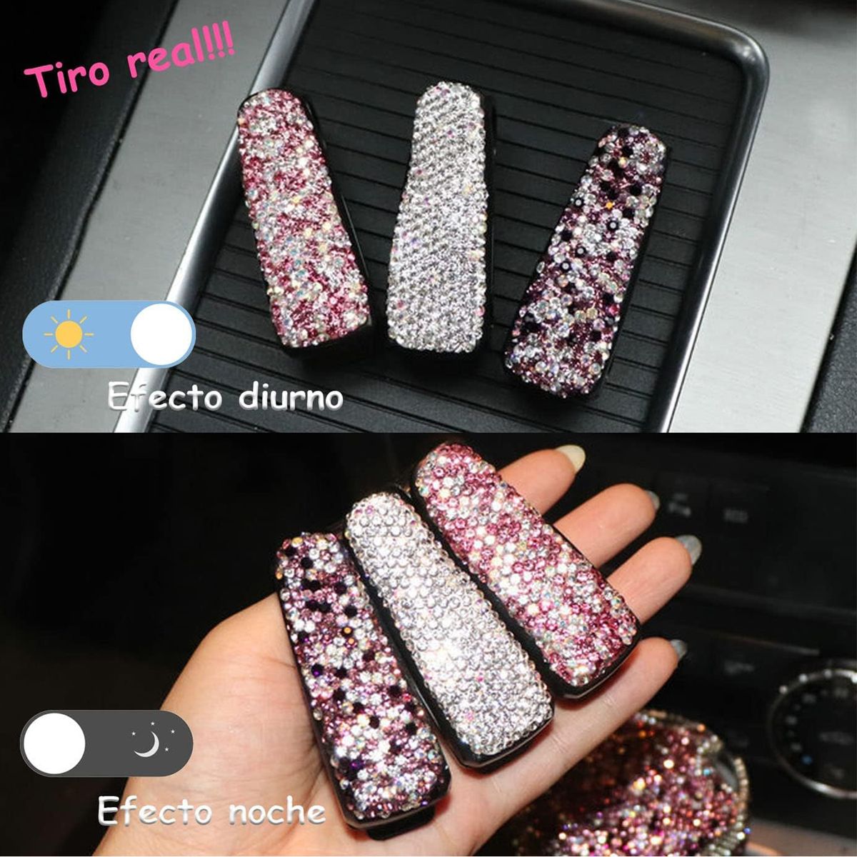 WELDMON - 2 Piezas Clip para Lentes para Automóvil-Púrpura