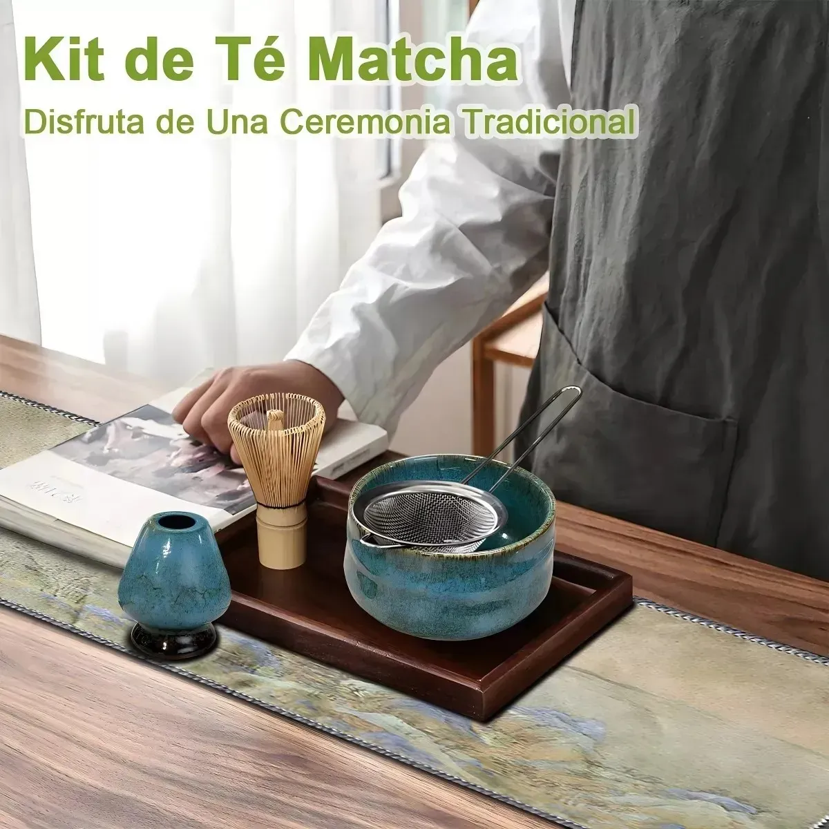 KUANGYE - Juego De Té Matcha Japonés Set De Batidor Tazón Herramientas
