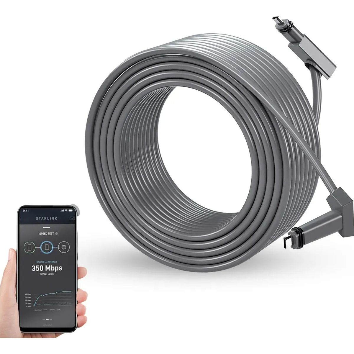 KUANGYE - Cable Repuesto Para Starlink Kit Estándar 23m Conexión Estable