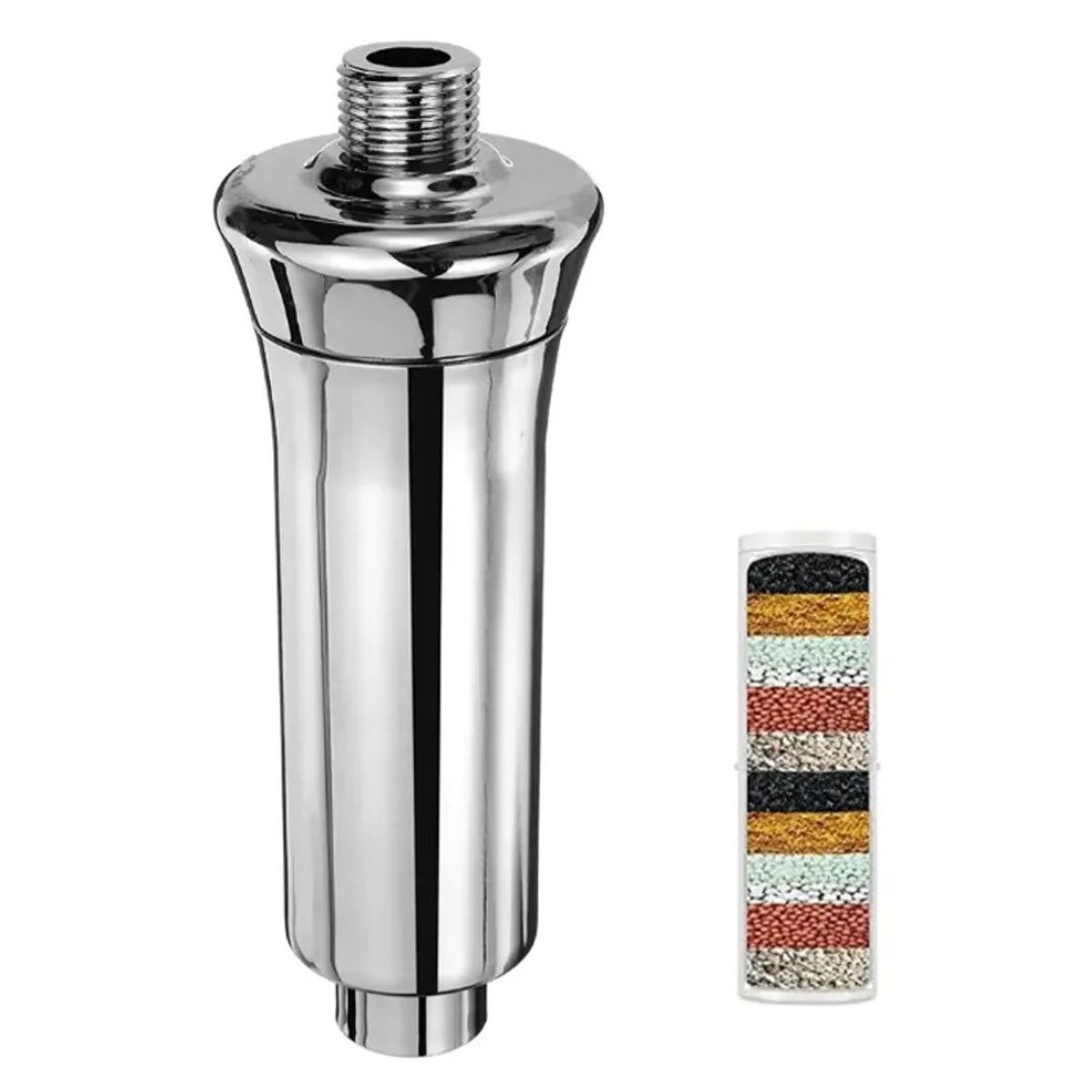 GENERICO - Filtro Ducha Cromado De 8 Elementos - Elimina Cloro