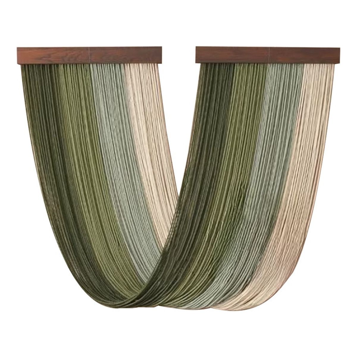 HOME NEAT - Tapiz de macramé grande Verde