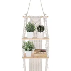 HOME NEAT - Estantes flotantes con tapiz de macramé