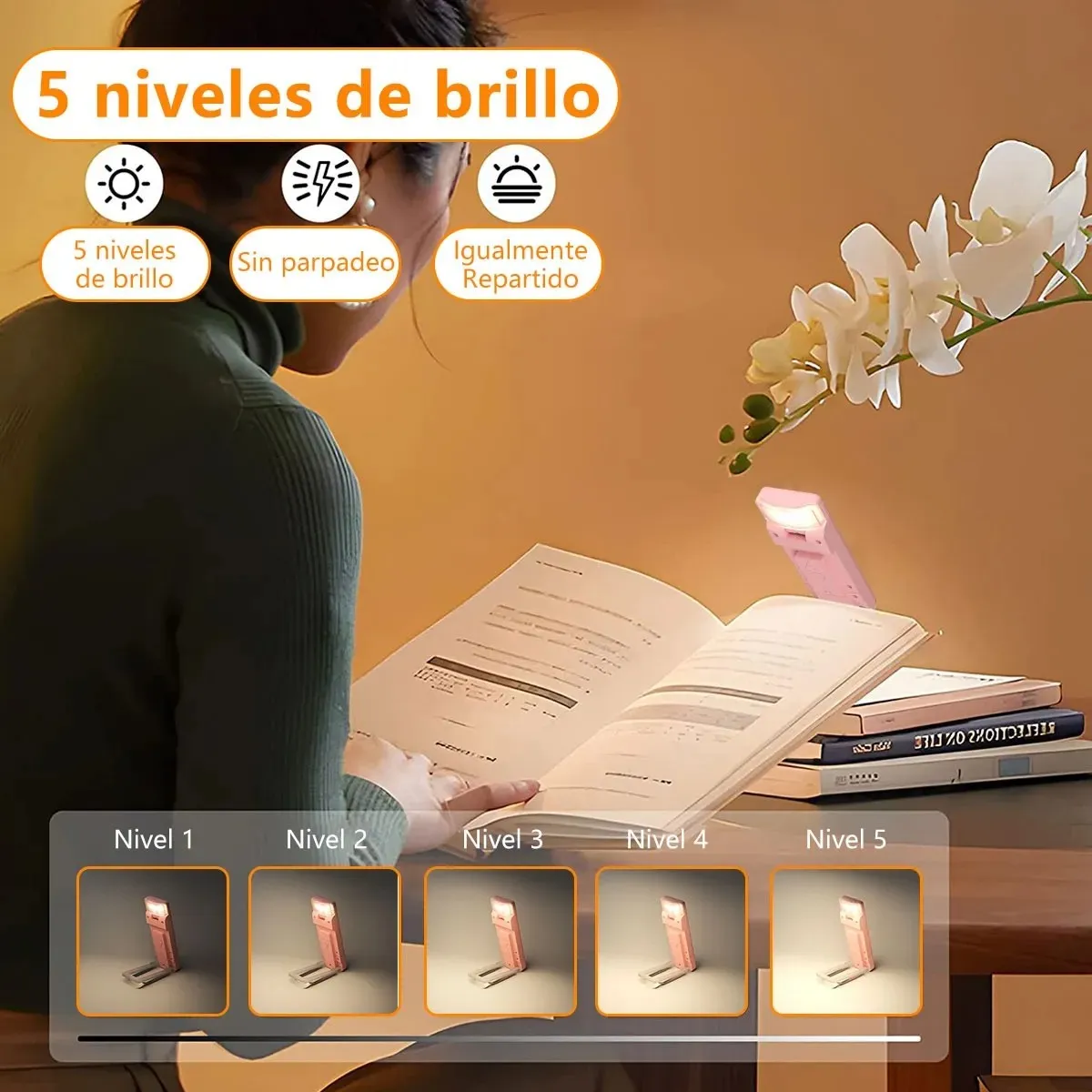 YAYKO - Luz De Lectura Luz Para Leer Libro Recargable Lamparas Usb