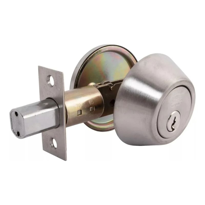 LISM - Cerradura Chapa Seguridad Cerrojo Acero Inoxidable +3 Llaves