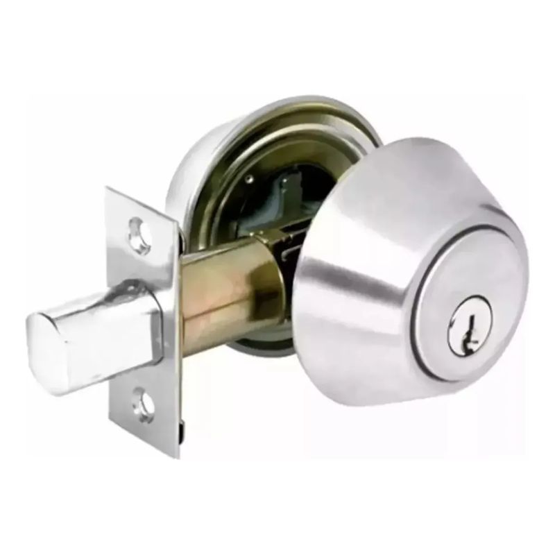 LISM - Cerradura Chapa Seguridad Cerrojo Acero Inoxidable +3 Llaves