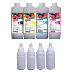 MALIK - Pack 4 Litros + 4 Botellas vacias para Epson Ecotank L375