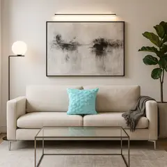 ARMONIA - Funda de cojín turquesa floral 45x45 decoración Chile 674