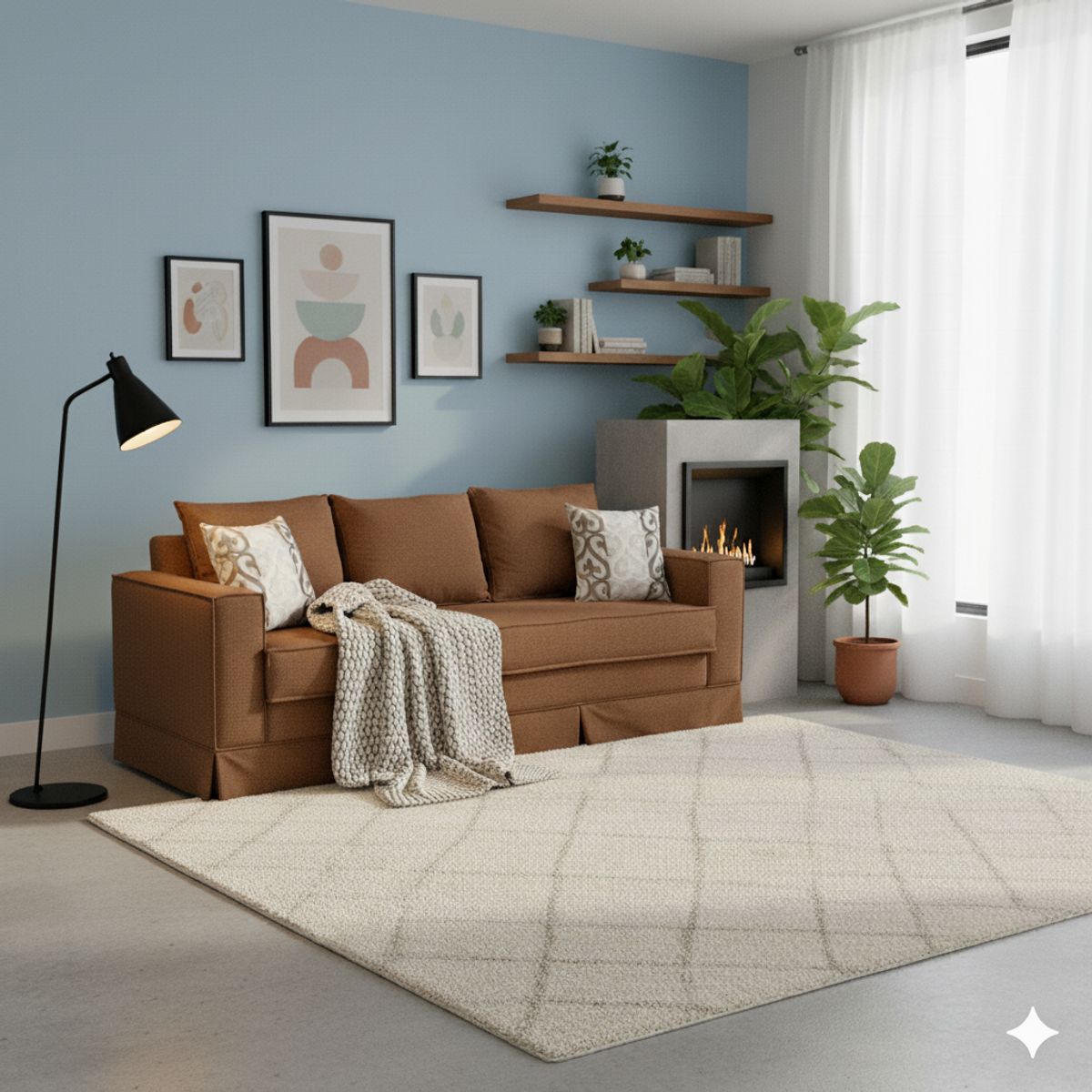 MUNDO LIVING - Living 311 Siena Cafe tostado Sofa 3 cuerpos + 2 poltronas resortes