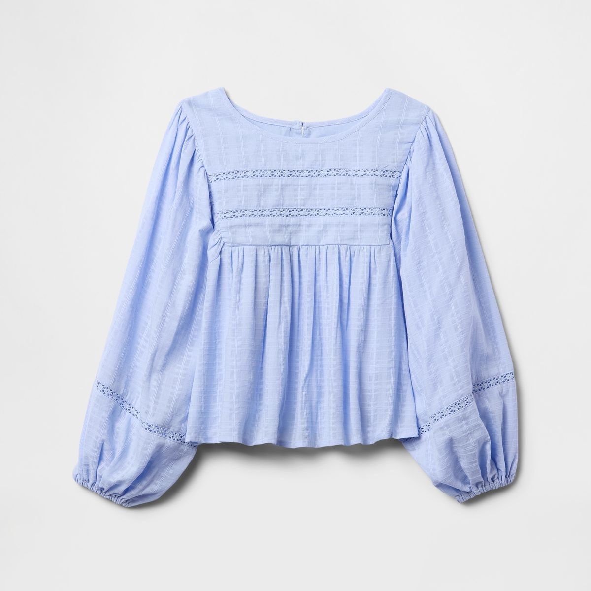 GAP - Blusa Niña Gap Woven Manga Larga Azul