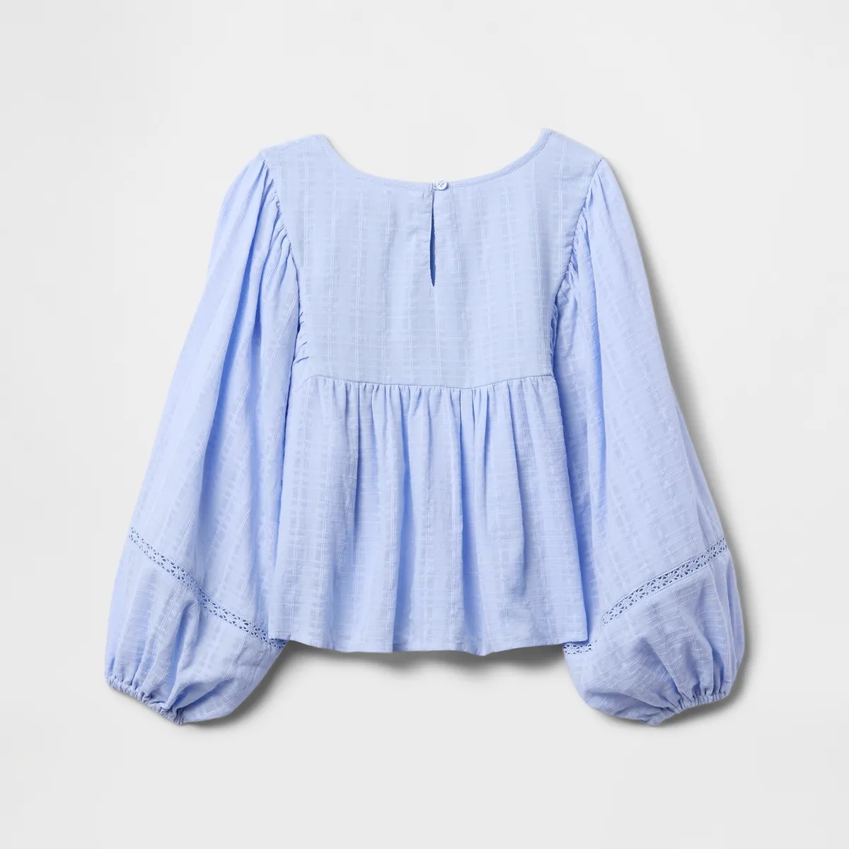 GAP - Blusa Niña Gap Woven Manga Larga Azul