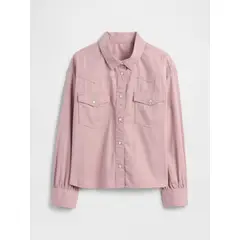GAP - Blusa Niña Western Manga Larga Rosado