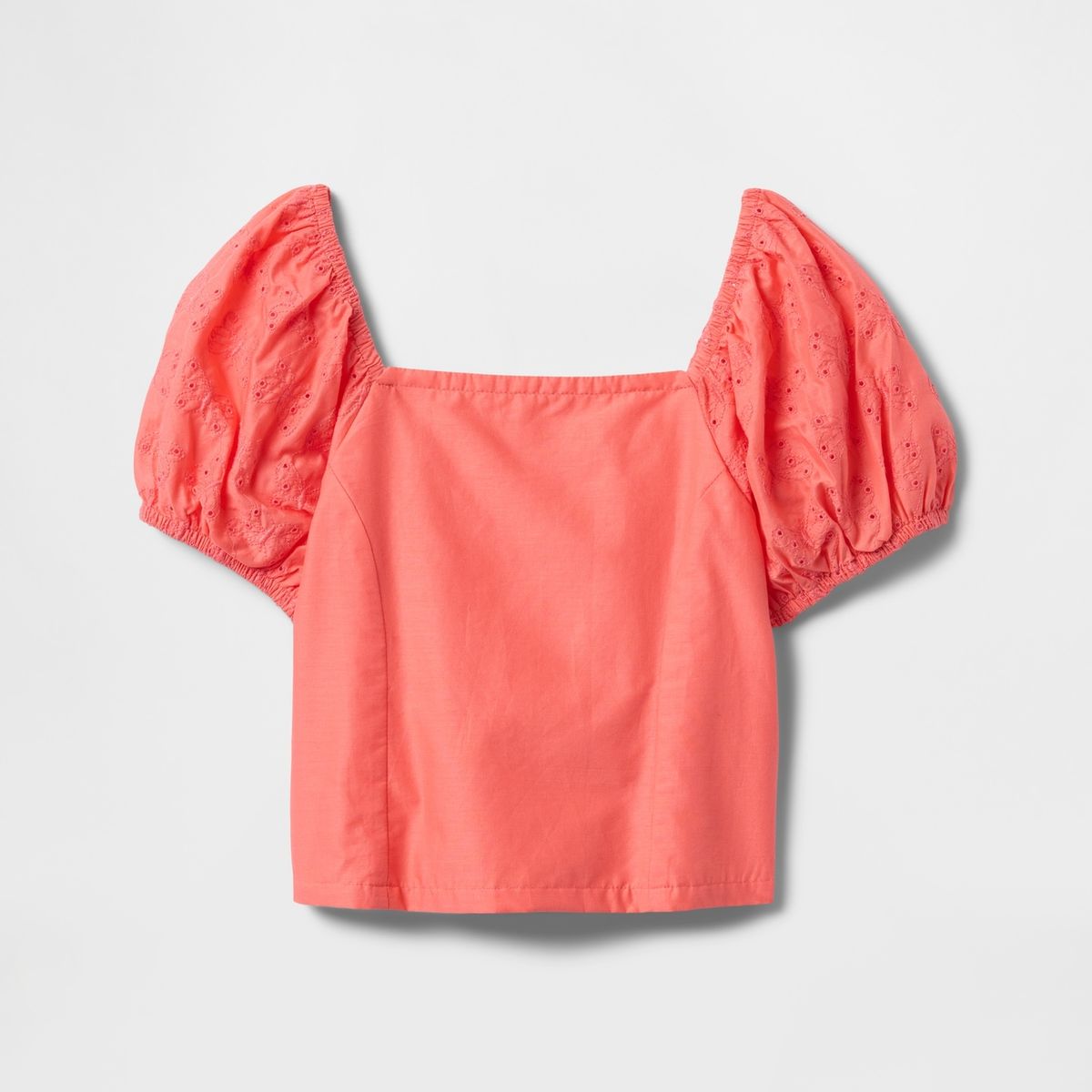 GAP - Blusa Niña Gap Ruffle Manga Corta Rosado