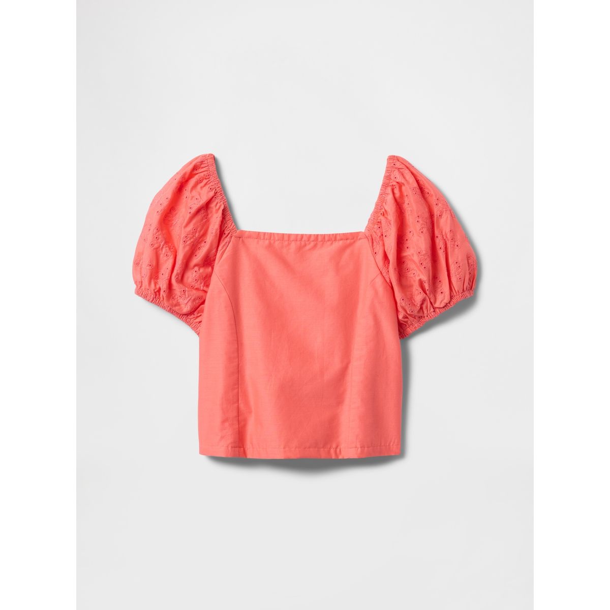 GAP - Blusa Niña Gap Ruffle Manga Corta Rosado