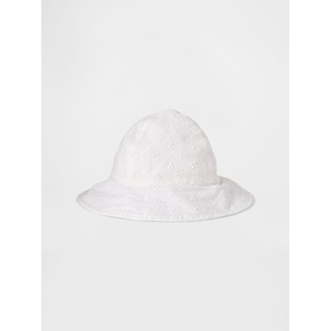 GAP - Gorro Bebe Unisex Eyelet Sun Blanco Gap