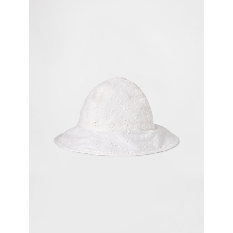 GAP - Gorro Bebe Unisex Eyelet Sun Blanco Gap