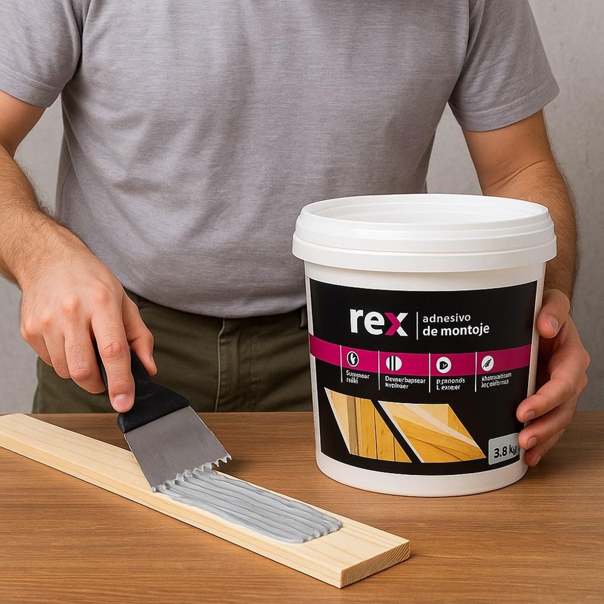 Adhesivo De Montaje 38Kg Rex, marca GENERICO - Foto 2