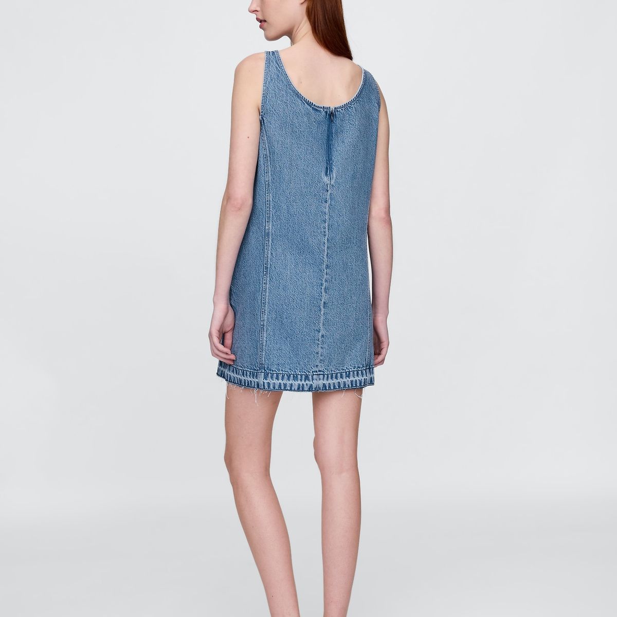GAP - Vestido Mujer Mini Denim Logo Azul Gap