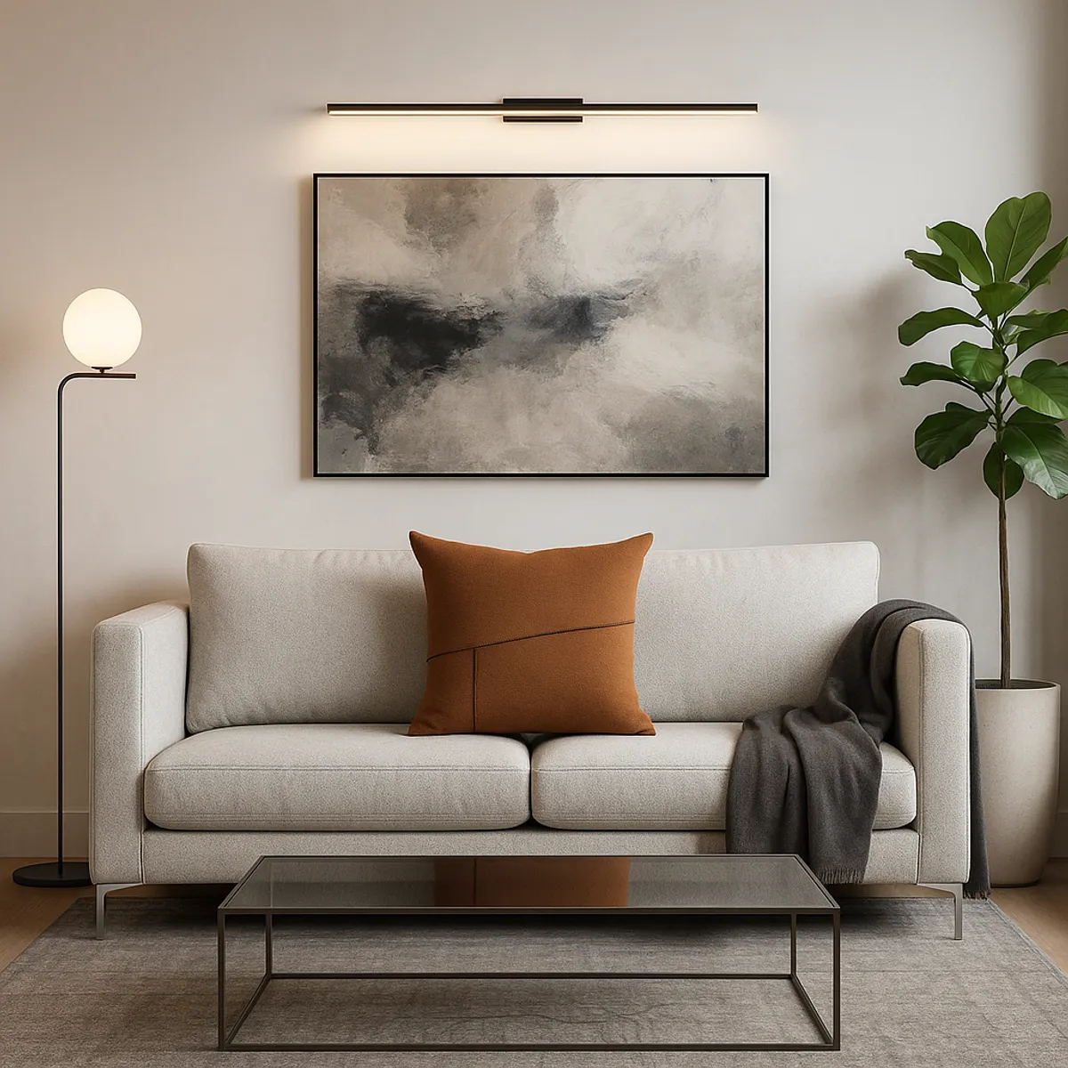 ARMONIA - Funda para cojín marrón 45x45 estilo elegante con costura 677