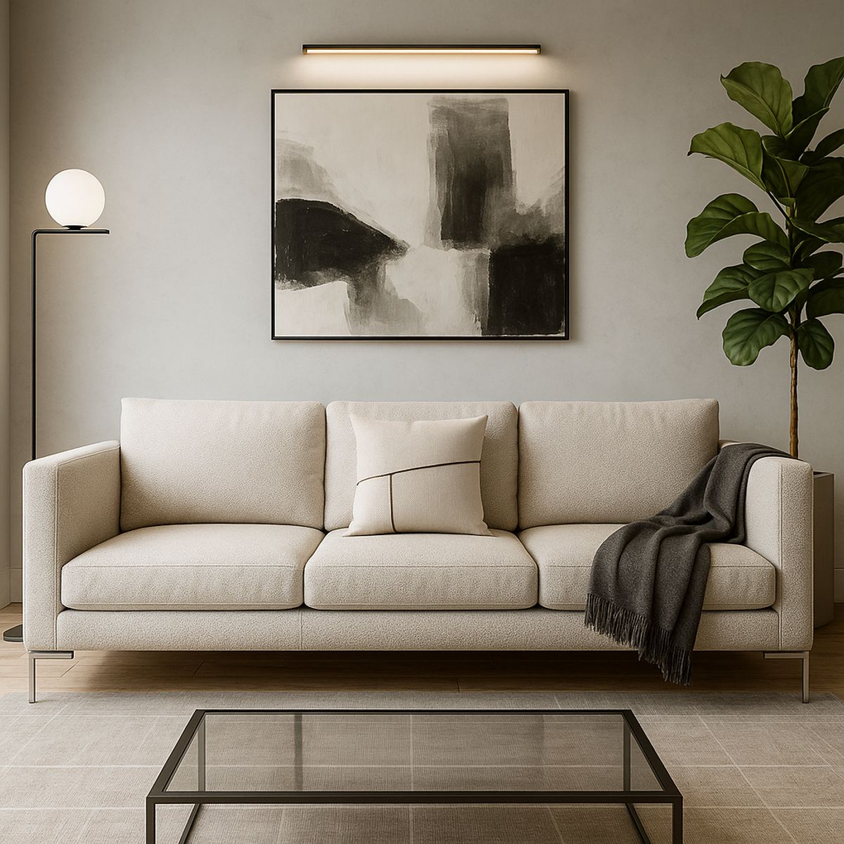 ARMONIA - Funda para cojín marrón 45x45 estilo elegante con costura 677