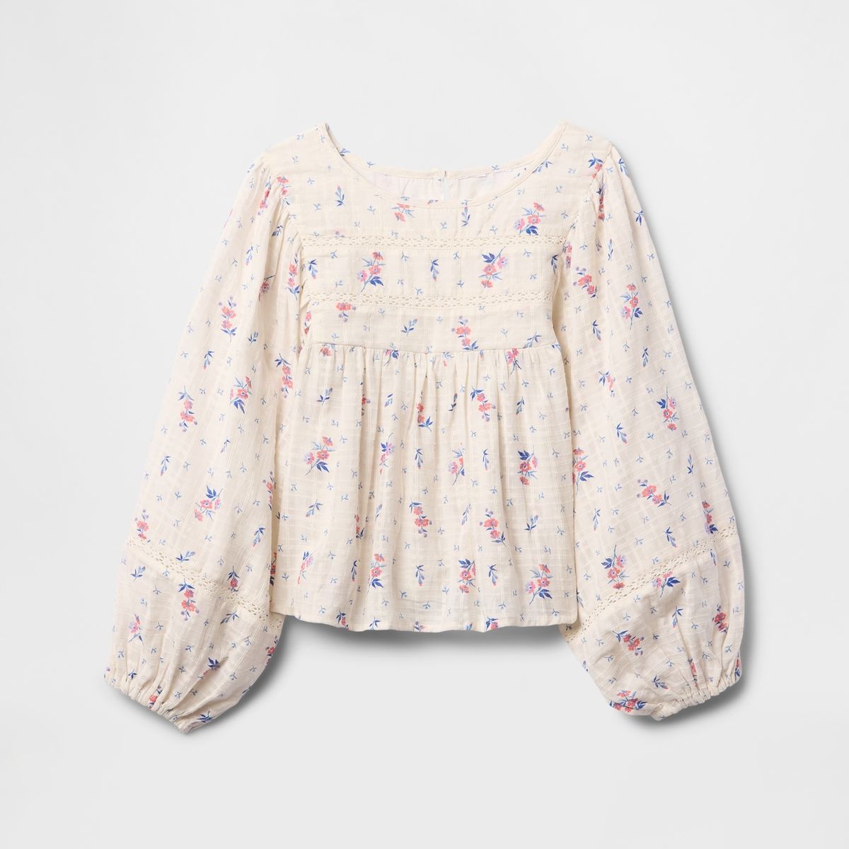 GAP - Blusa Niña Gap Woven Manga Larga Blanco
