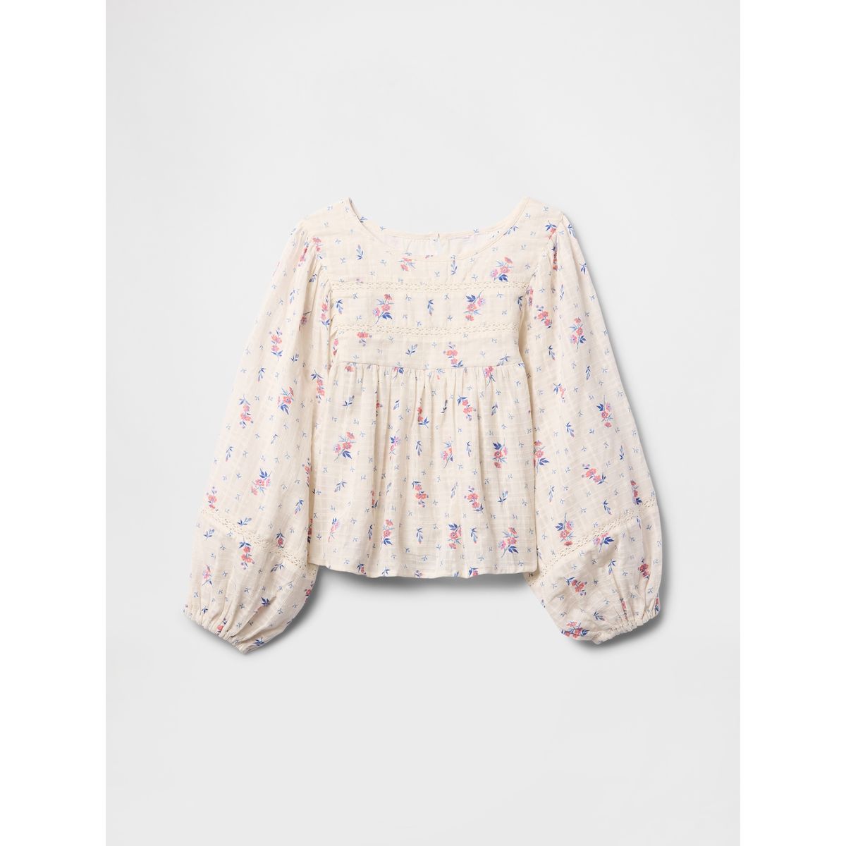 GAP - Blusa Niña Gap Woven Manga Larga Blanco