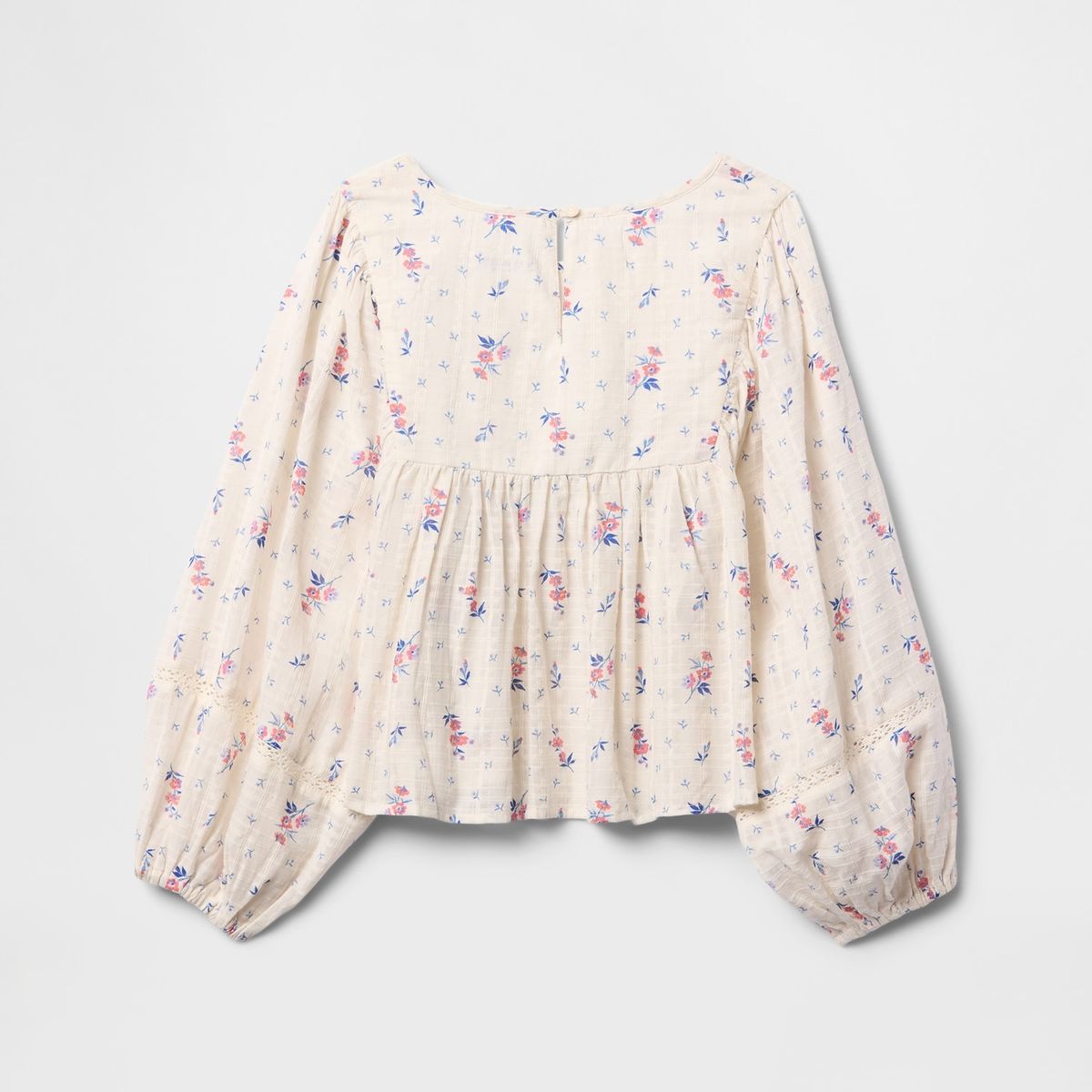 GAP - Blusa Niña Gap Woven Manga Larga Blanco